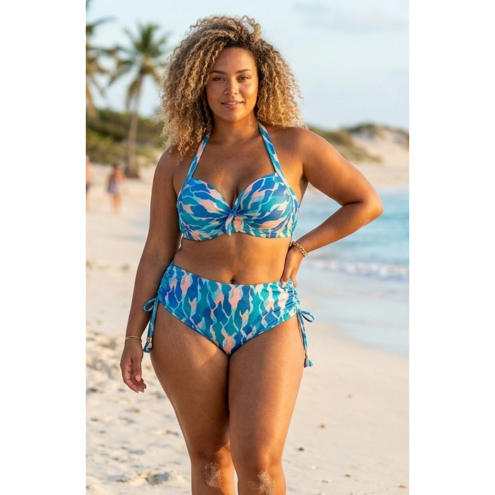 Biquíni Plus Size Top Nózinho com Bojo / Calcinha Sukini - Monte seu Biquini - praia piscina