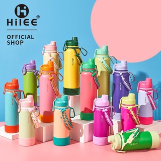 Hilee Copo Térmico Frutas em Aço Inox 304 com Alça, Base de Silicone e Tampa Antivazamento