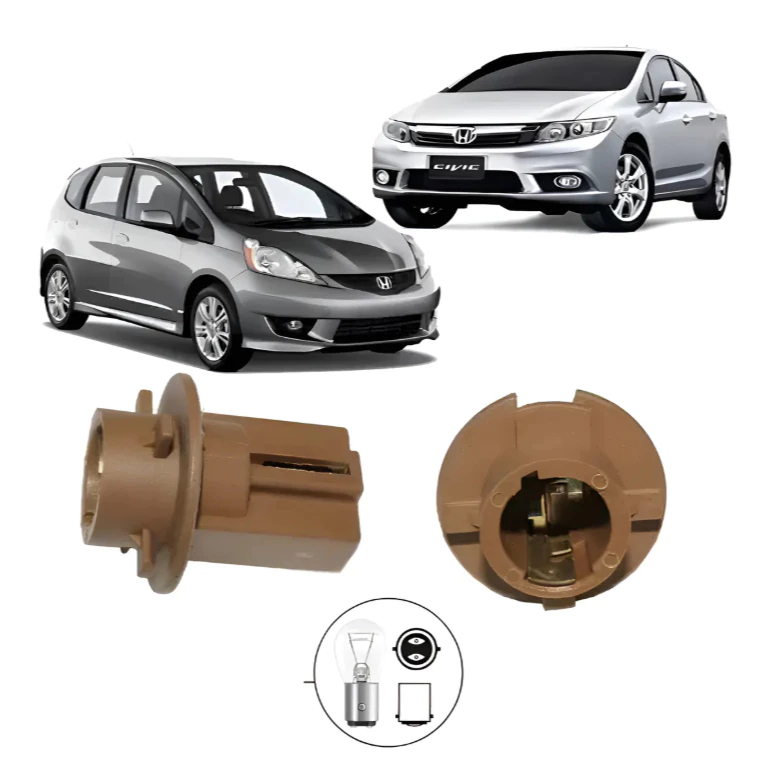 Soquete Lanterna Traseira Honda Civic 2001 a 2017 Fit 2003 a 2017 Pisca Freio Plug ETE7482