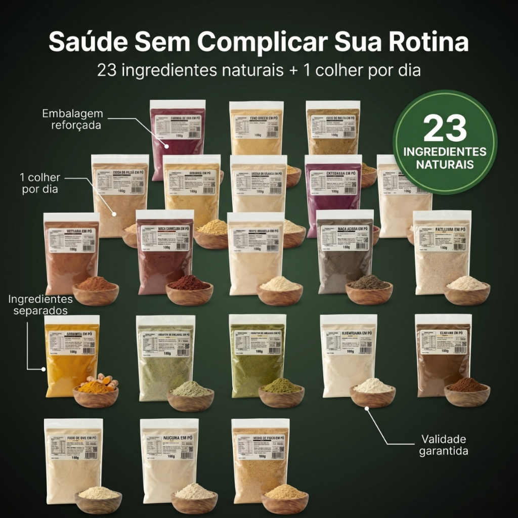 Kit 23 Ingredientes Naturais Práticos em 1 Colher por Dia sua Saúde em 1 Hábito — imagem 2 de 2