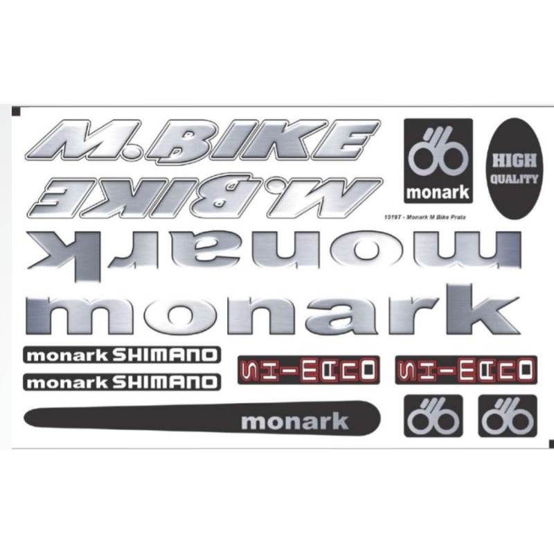 ADESIVOS COLANTE MONARK M.BIKE PRATA