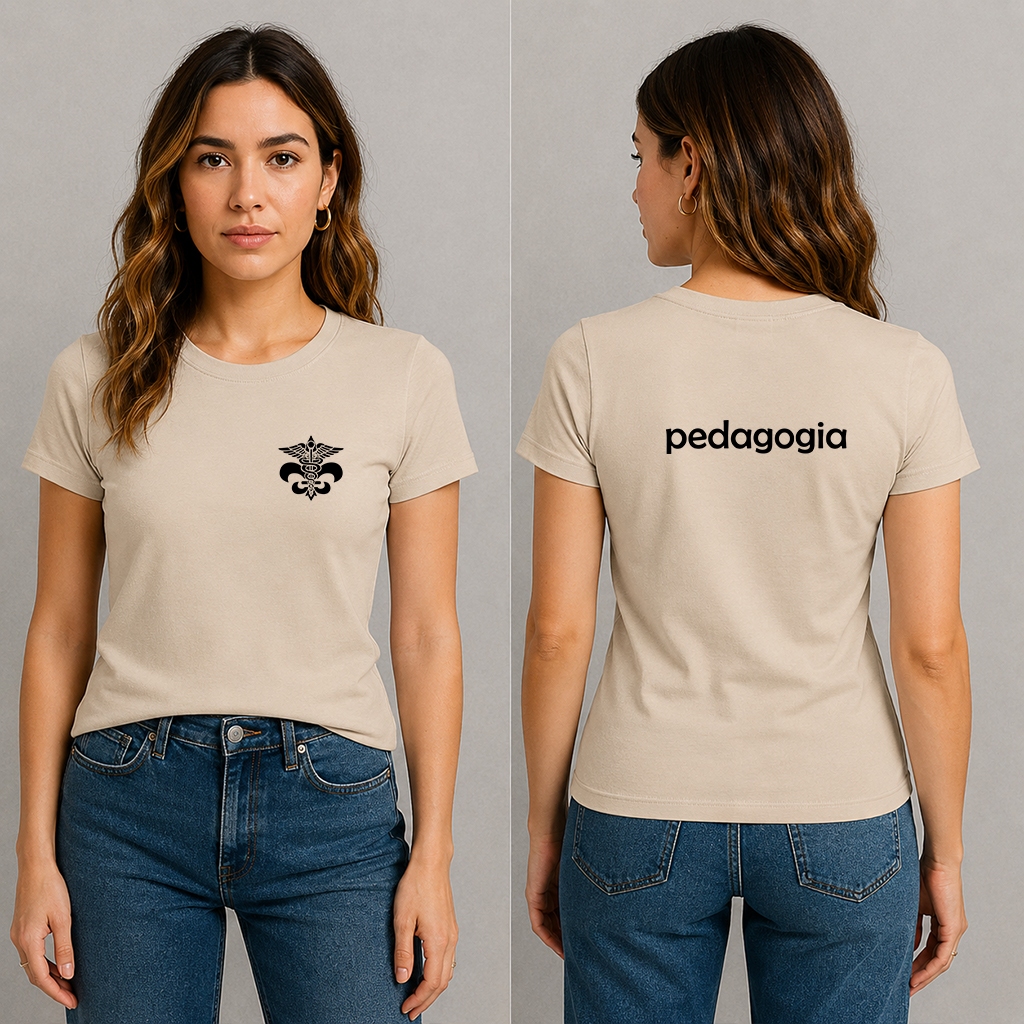 Camiseta Babylook Curso Pedagogia Feminina Universitária Confortável Estampada Educadora Professora Faculdade