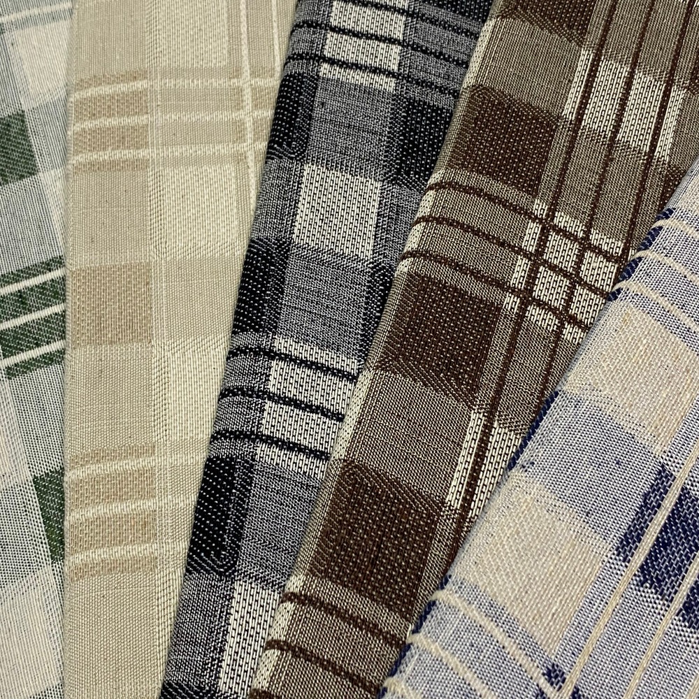 Tecido Jacquard Fio tinto Versalhes Xadrez Decoração Estofados 1m x 2,80m Várias Cores