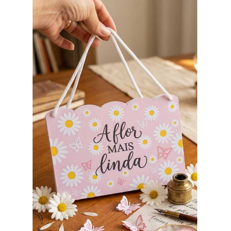 envio rápido- Kit Sacola personalizada- Lembrancinha Festa Margarida/A FLOR MAIS LINDA - temas Diversos-Pegue e Monte
