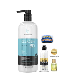 Borabella Selagem 3D Semi Definitiva Brilho Gloss Sealant - 1L + neutraquimic 90 ml +óleo 7 ml