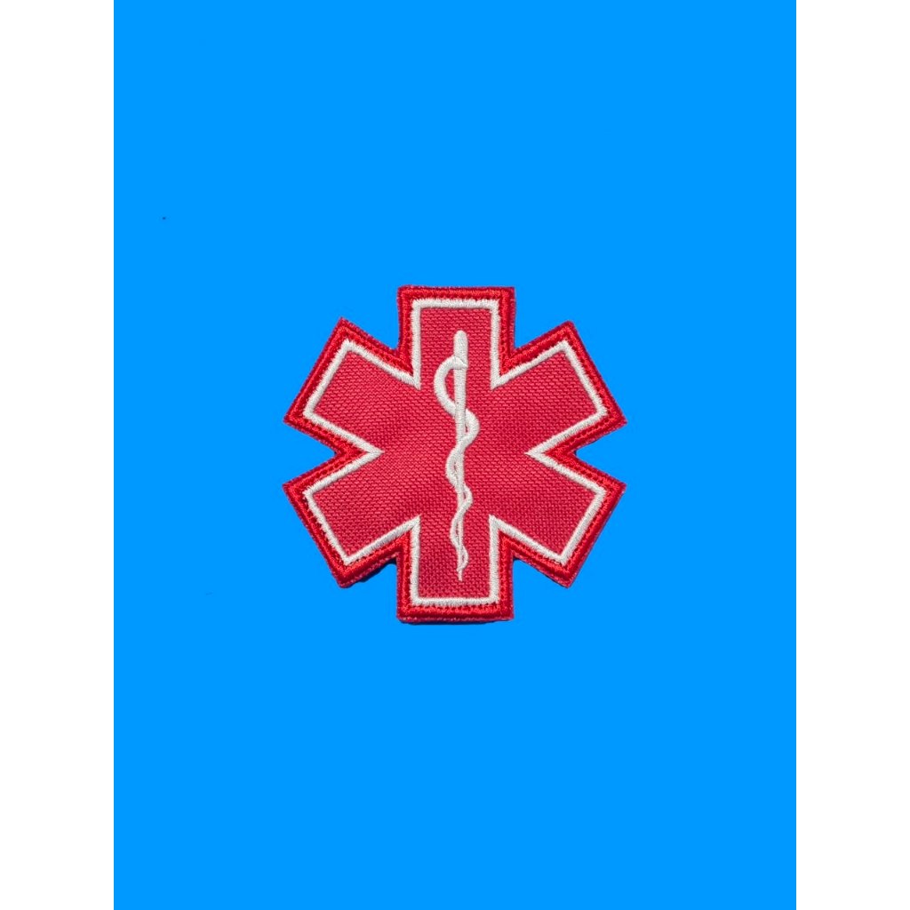 Patch Emblema Resgate Socorrista Bordado - 8cm x 8cm