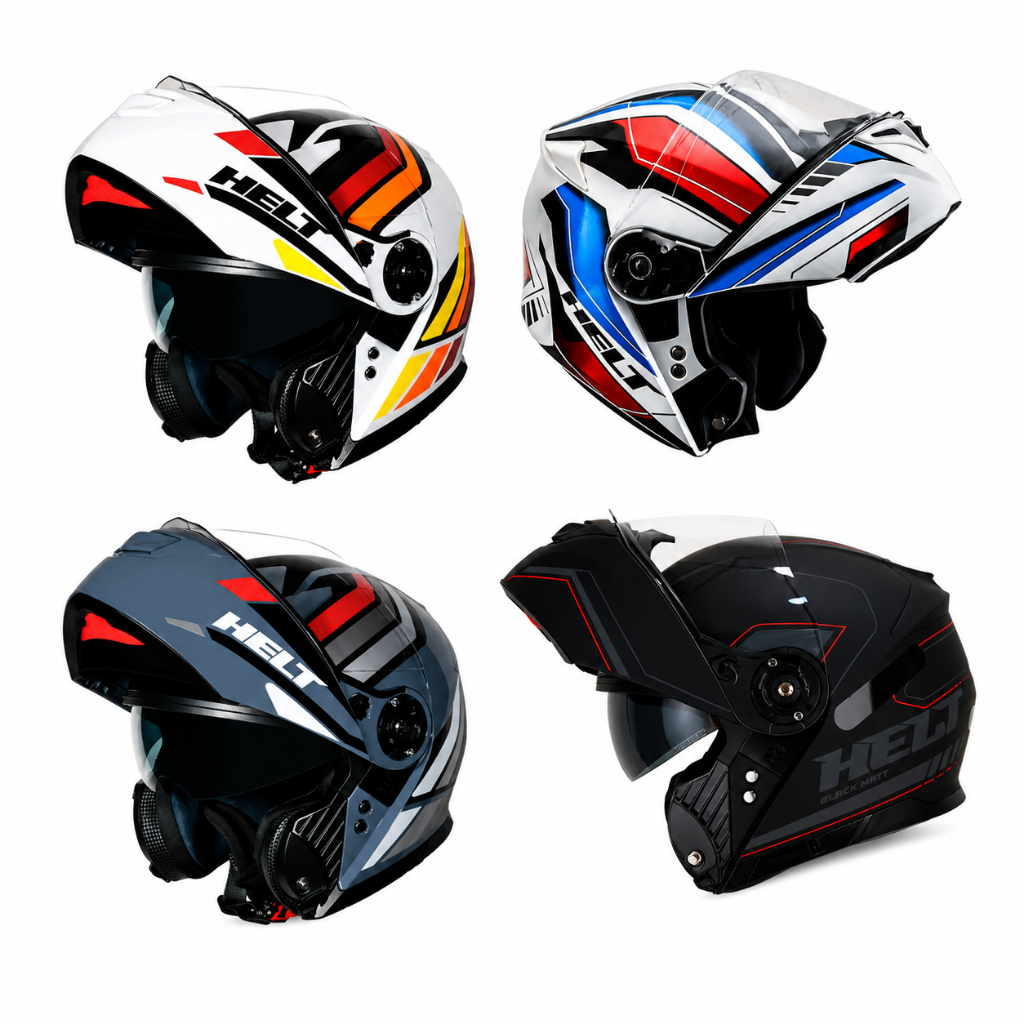 Viseira Cristal Capacete Helt New Hippo Race Articulado Polivisor — imagem 2 de 2