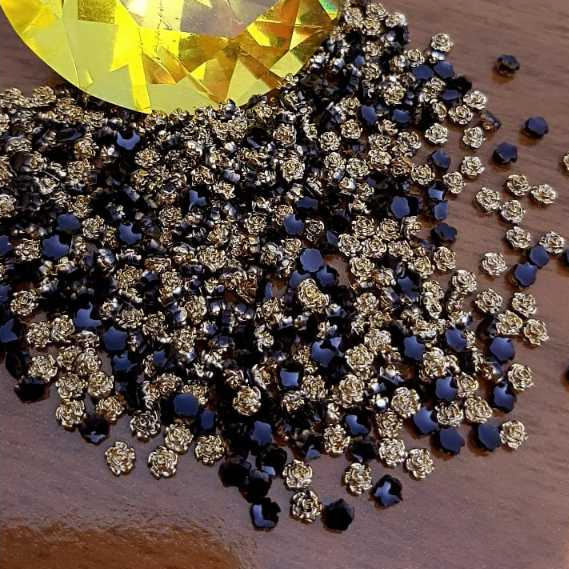 100 mini rosinha 3d escolha a cor - pedrarias para adesivos e joias de unhas
