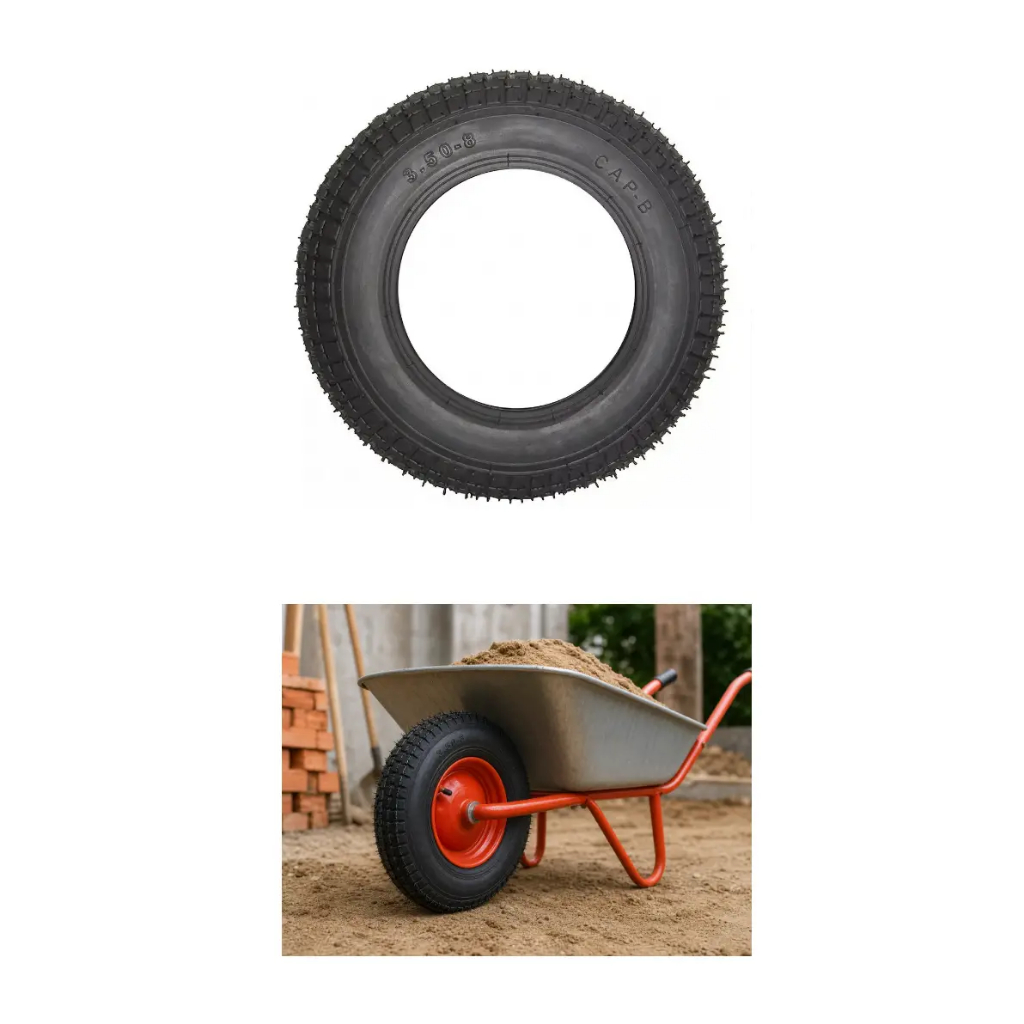 Pneu 3.50-8 Industrial Para Carrinho De Mão Mini Veiculos