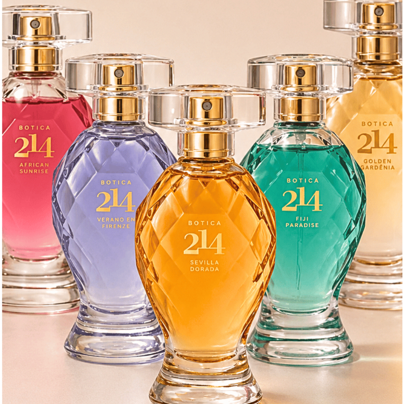 Botica 214 O Boticário Perfume Feminino - Sevilla Dourada - Fiji - Firenze - Golden Gardênia - African Surise
