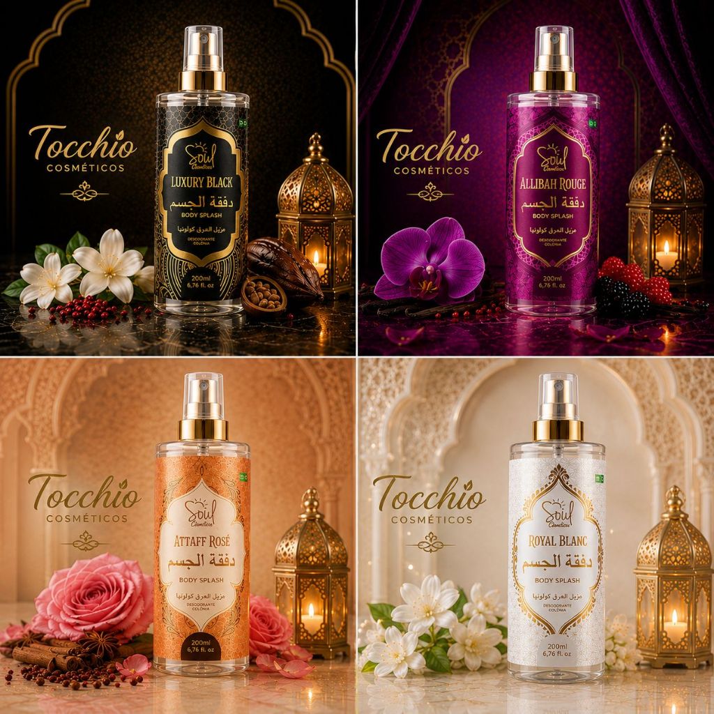 Body Splash ARABE SOUL FEMININO 200ML - Desodorante, Colônia, Perfume, Frescor, Leveza, Sensualidade