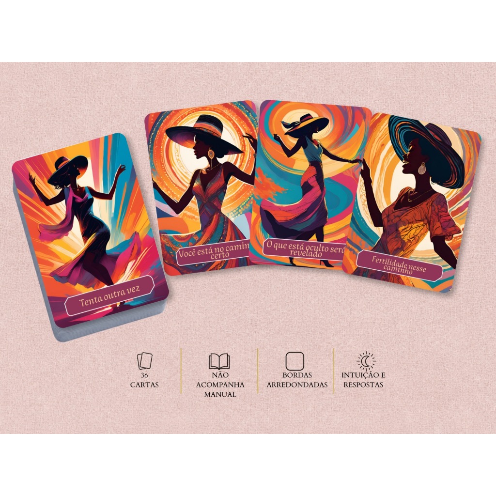 Tarô Baralho Oráculo Cabaré 36 Cartas Amor Desejo Intuição Respostas Diretas Sem Manual