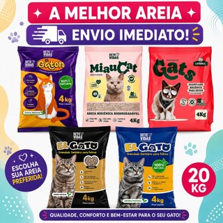 Areia de gato areia sanitaria higienica super premium natural argila absorvente para gatos ecologica