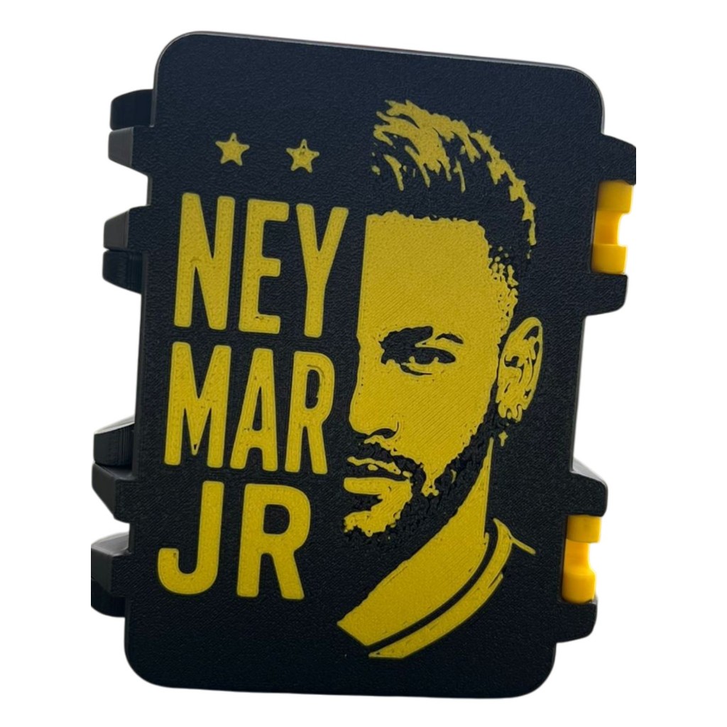 Porta Figurinhas Copa do Mundo Organizador Figurinha Futebol Compacto e Prático Neymar