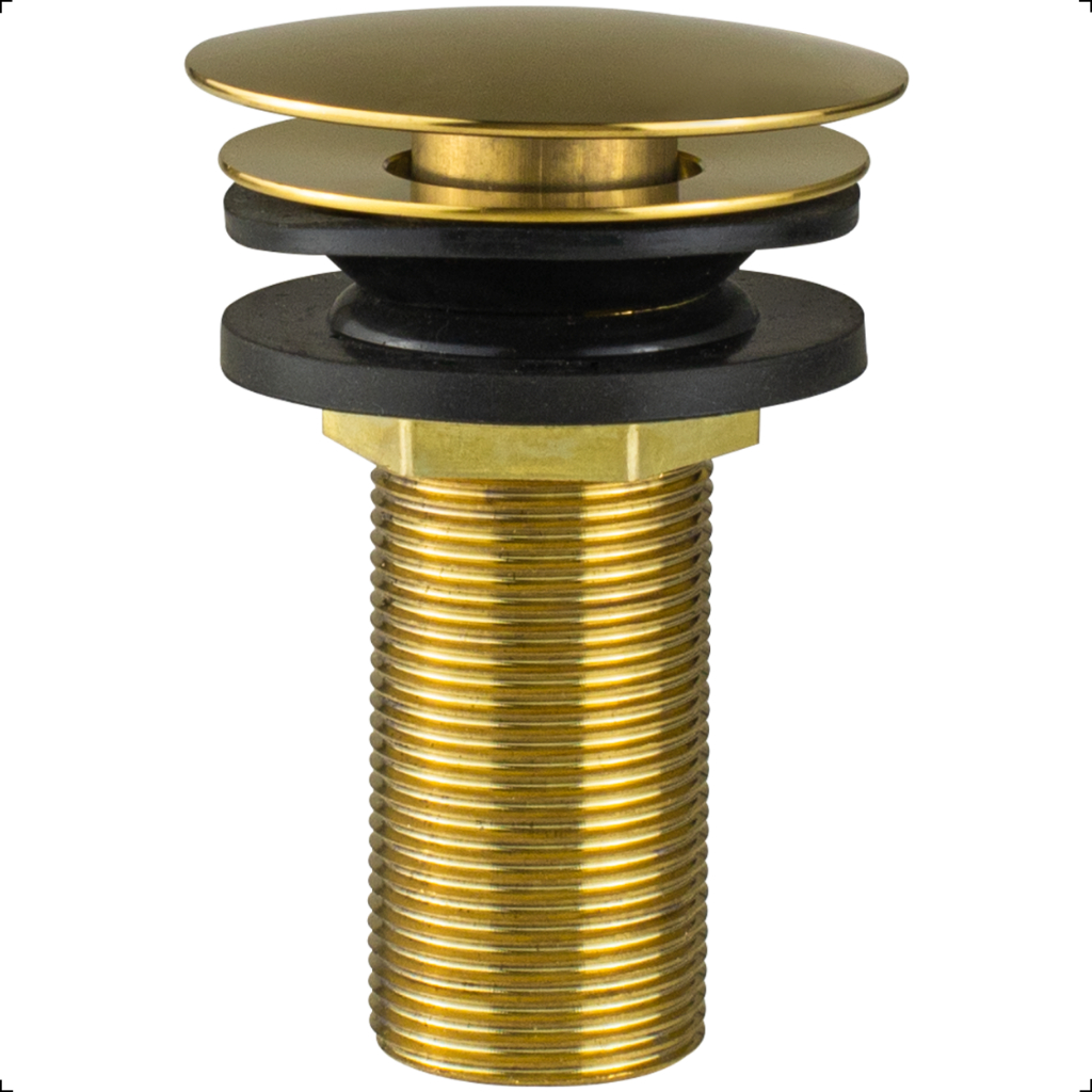 Valvula Click 7/8 Metal Inox Para Cuba Pia Banheiro Lavatorio Lavabo Dourado Gol
