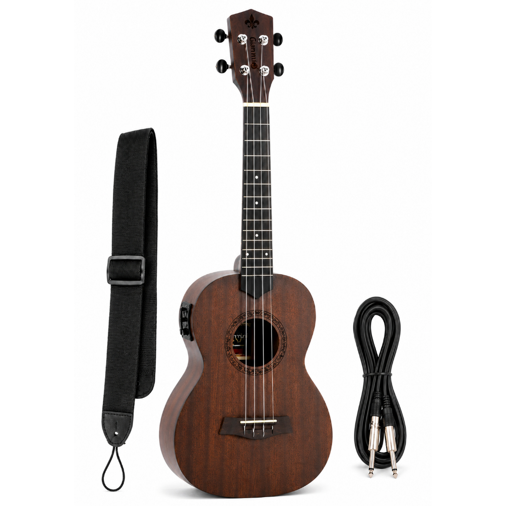 Ukulele Concert Eletrico Strinberg Uk06te Tobacco Satin Bag