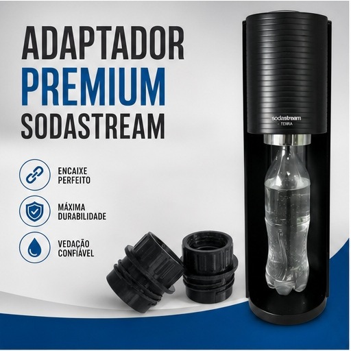 Adaptador para SODASTREAM, para bocal de garrafa PET, (kit com duas peças).