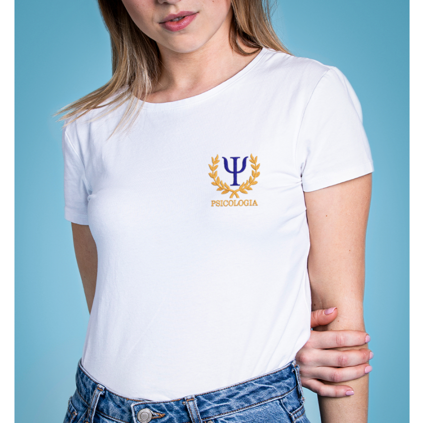 Camiseta Brasão PSICOLOGIA Faculdade Curso 100% Algodão Unissex Estampada Tecido de Qualidade