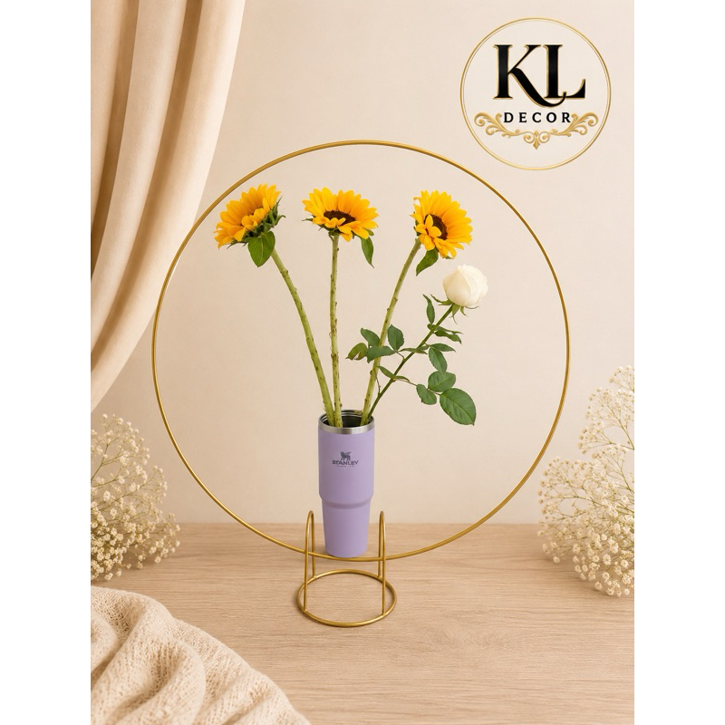 Mini Arco Decorativo Redondo Dourado KL Decor 50x50