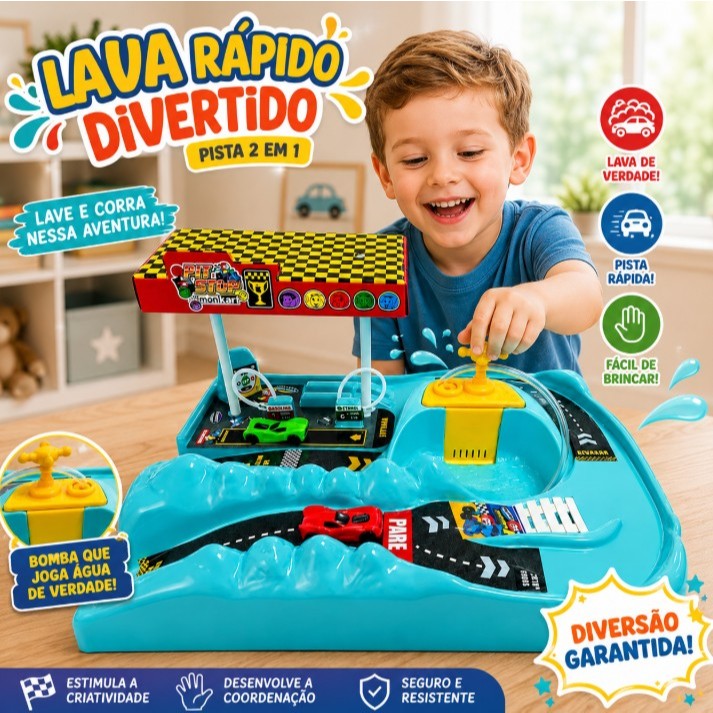 Pista Turma da Manica Posto de Gasolina e Lava Rápido Pit Stop mecanica corrida lava car lava jet
