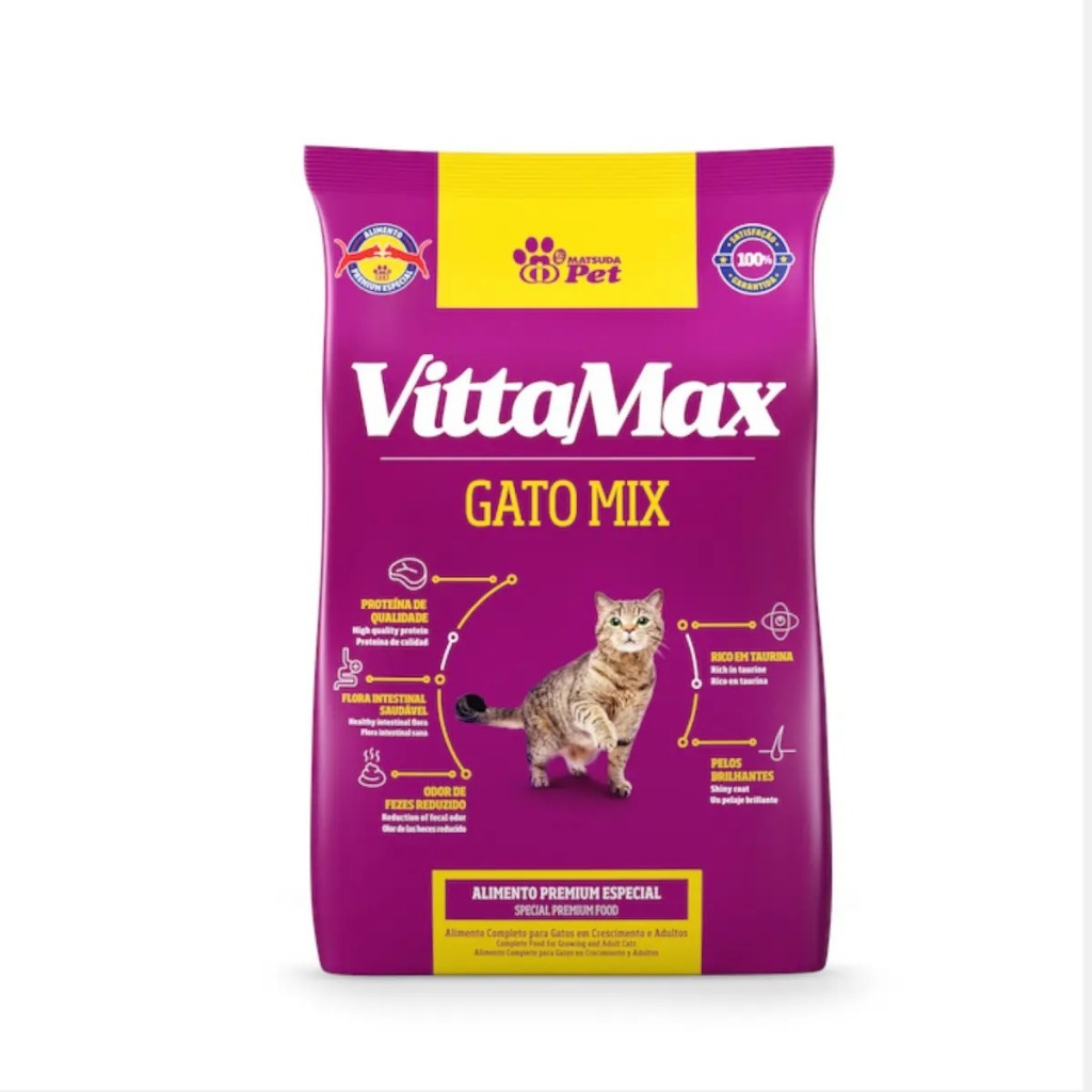 Ração Gato Alimento Vittamax Premium Especial 10,1kg | Mix