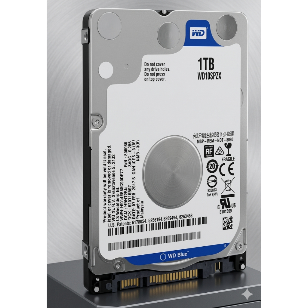 HD 1TB Western Digital WD Blue 2.5 SATA 3 Para Notebook / PC / PS4