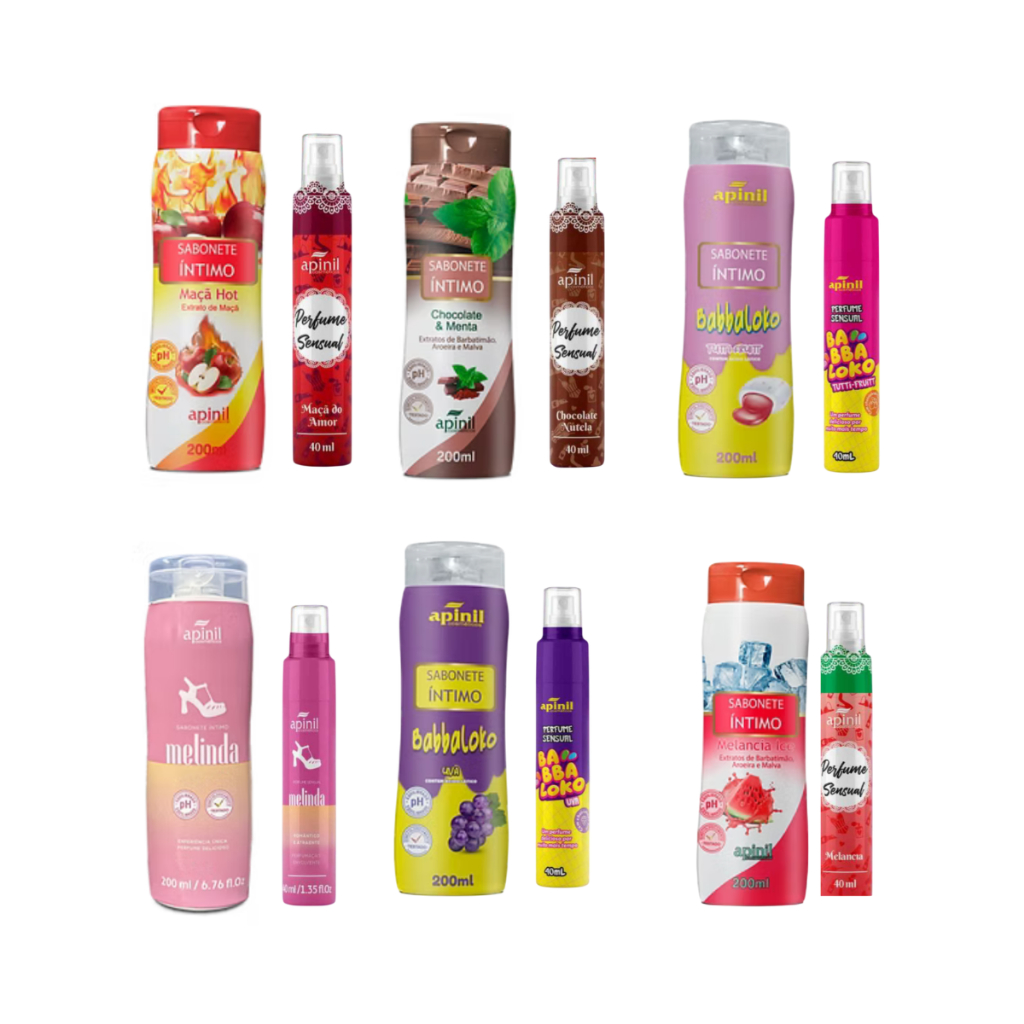 Kit Com 12 Unidades -  6 Sabonete Feminino + 6 Aromatizador de Calcinha - Apinil