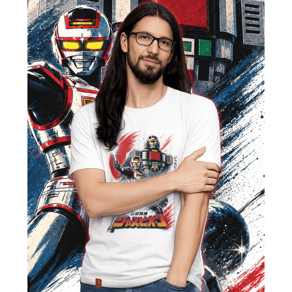 Camiseta Tokusatsu O Fantastico Jaspion e Daileon Montros Japones Classico Retro