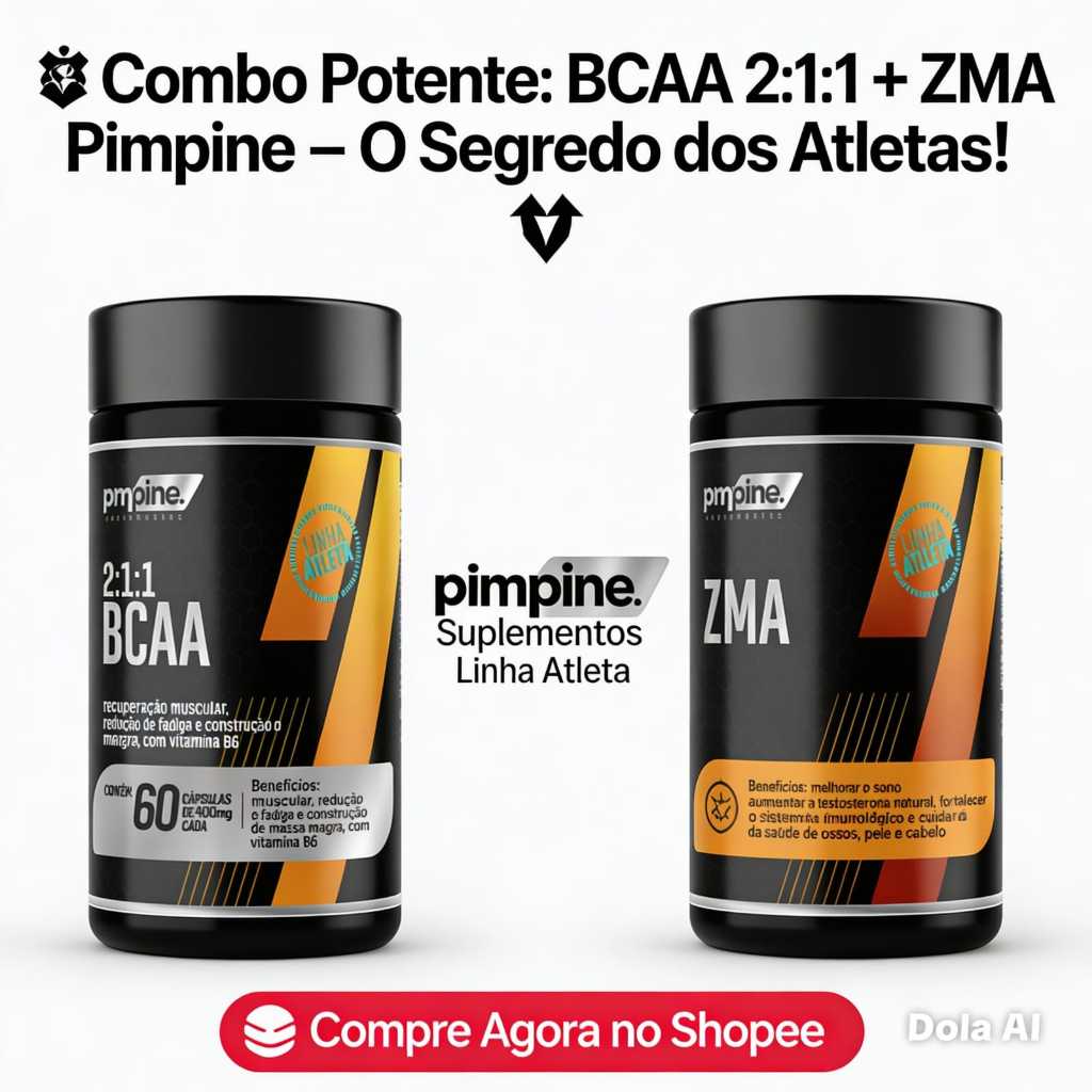 Combo Potente: BCAA 2:1:1 + ZMA Pimpine – O Segredo dos Atletas!