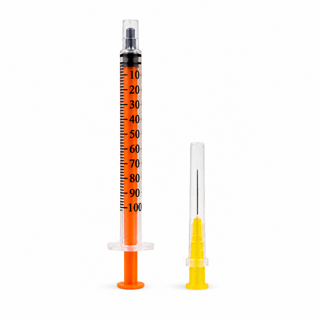 Seringa de Insulina 1ml Medix + Agulha Hipodérmica 13x0,30mm Medix – 10/20/30 Unidades