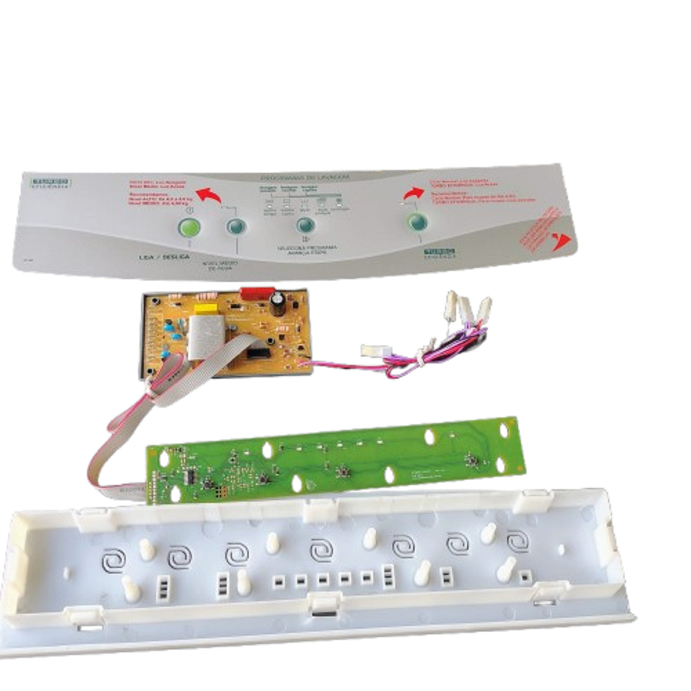 Placa Lavadora Brastemp Bwc06 Clean Bwm08 Smart Bivolt+Adesivo+suporte