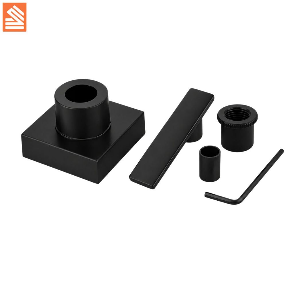 4 Acabamento Quad Alavanca de Registro de Pressão Gaveta Padrão Deca 1/2 3/4 Preto 100% Metal C73 — imagem 2 de 2