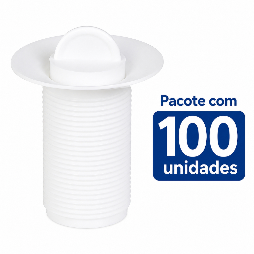 Kit Com 100 Tampa Válvula Pia/Lavatório T1 20mm 815 Krona · foto 2