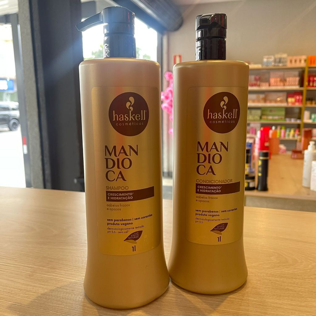 Kit Mandioca Shampoo e Condicionador 1L - Haskell