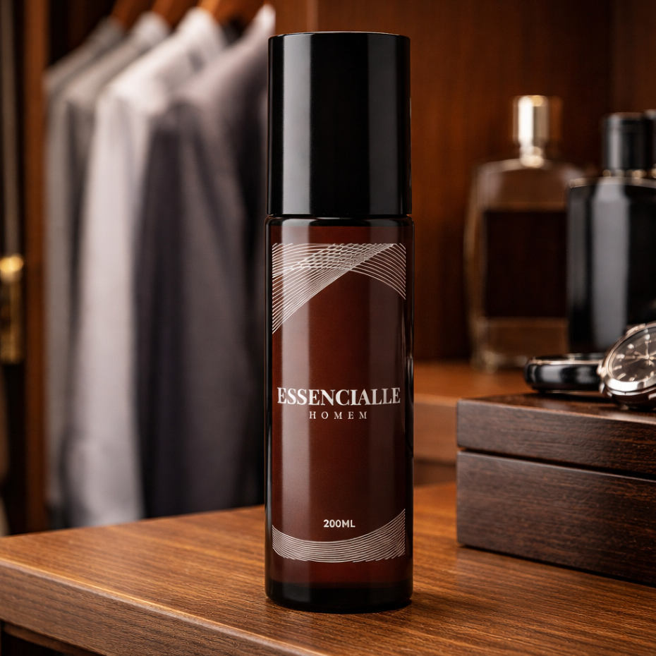 Body Splash Masculino Essencial Amadeirado 200ml – Frescor Sofisticado