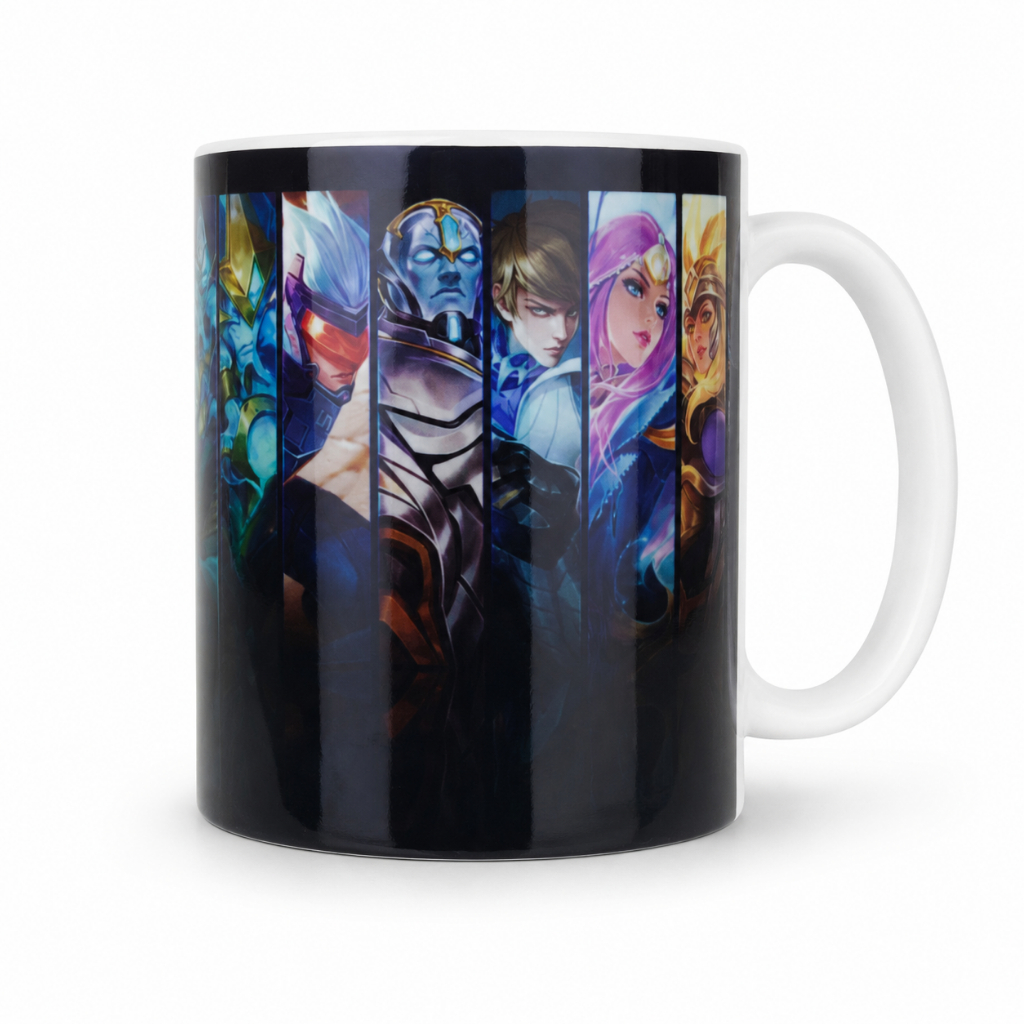 Caneca Mobile Legends Bang Bang 325ml Gamer Personagens Presente