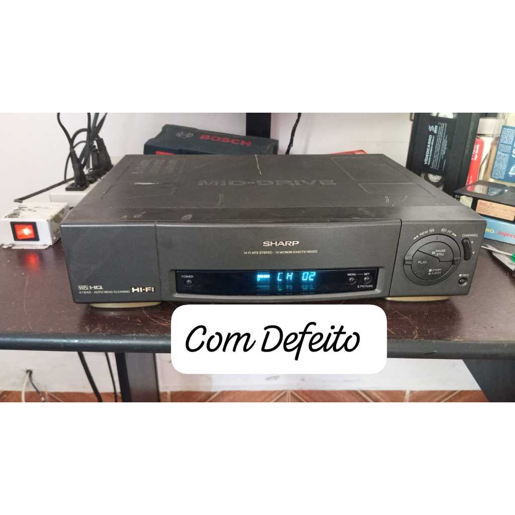 Vídeo Cassete Sharp - Vc-1799 Hi Fi Sucata Não Funciona # (Usado)