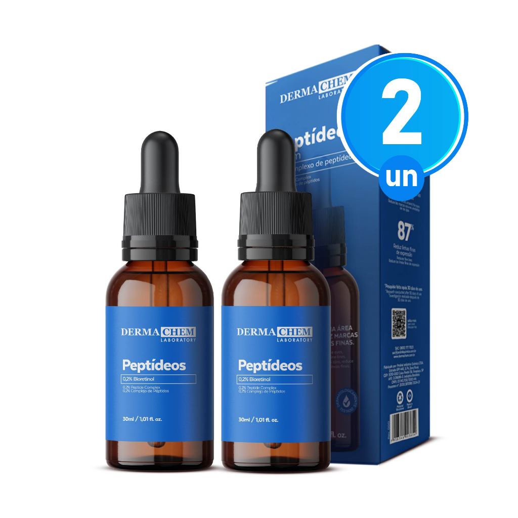 Kit 2 Sérum Anti Olheiras Peptídeos 30ml Efeito Lifiting Clareador Dermachem