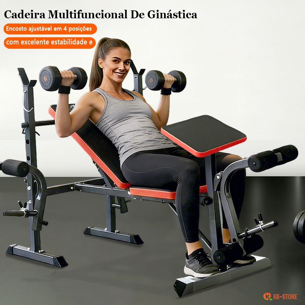Banco De Musculação Supino Estação De Musculação Completa Treino Para Academia E Residência