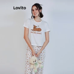 Lovito Conjunto de Pijama Comprido Vira-Lata Caramelo PJB1004BRL1034