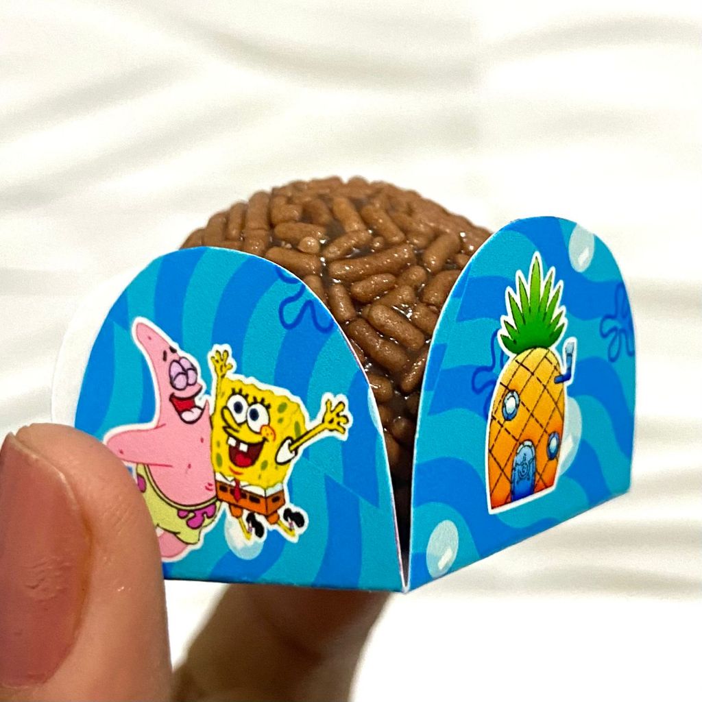 Forminha para Doces Bob Esponja | Porta Brigadeiro e Beijinho | Personalizado Festa Infantil