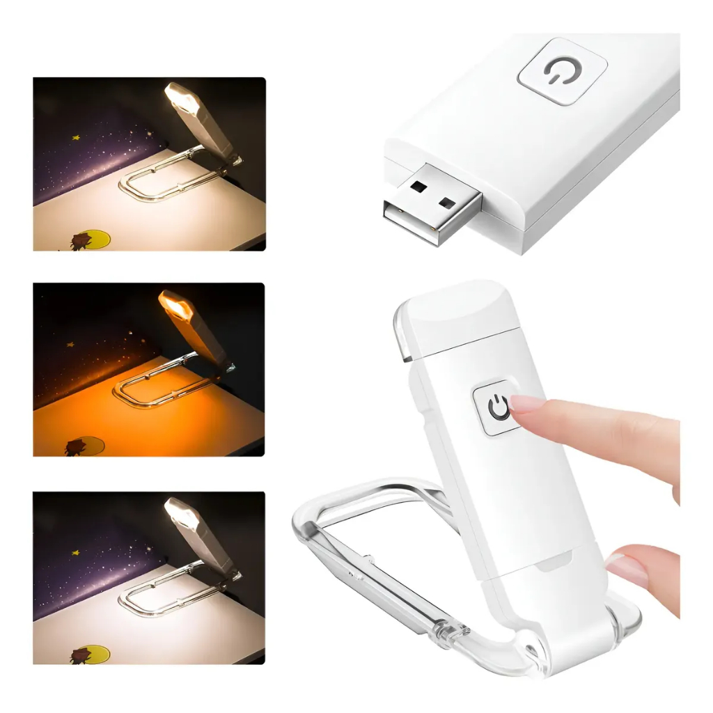Luz De Leitura De Livros De Leds Brilho Ajustável USB Clip De Proteção Dos Olhos Portátil Bookmark Light VIVA