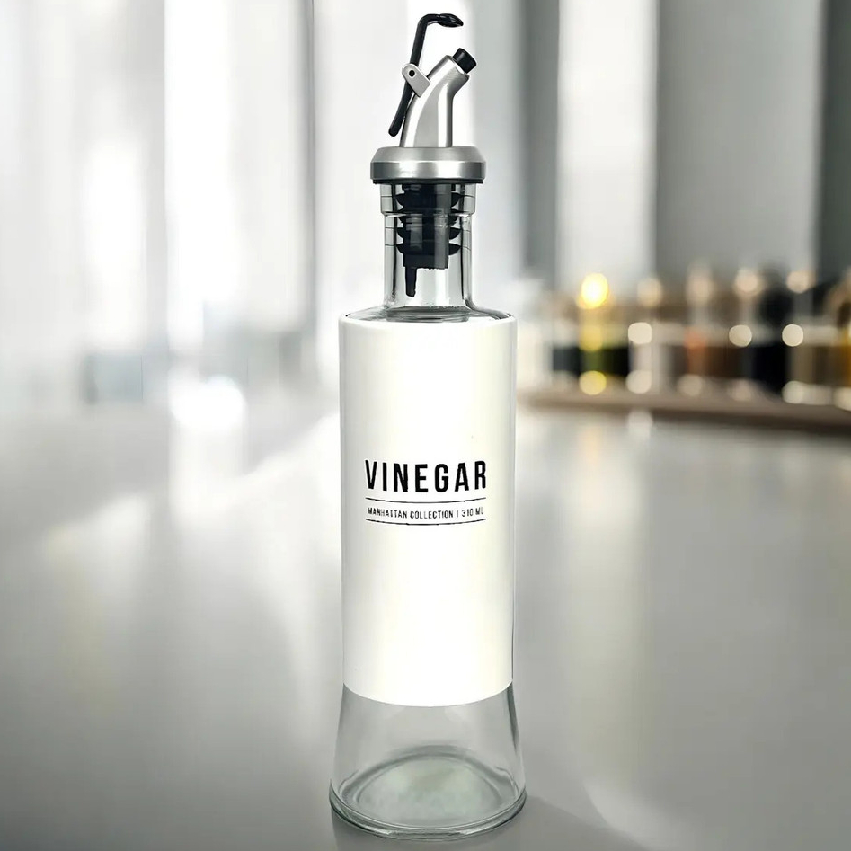 Imagem Vinagreiro De Vidro Com Bico Dosador Manhattan 310ml Branco Hauskraft