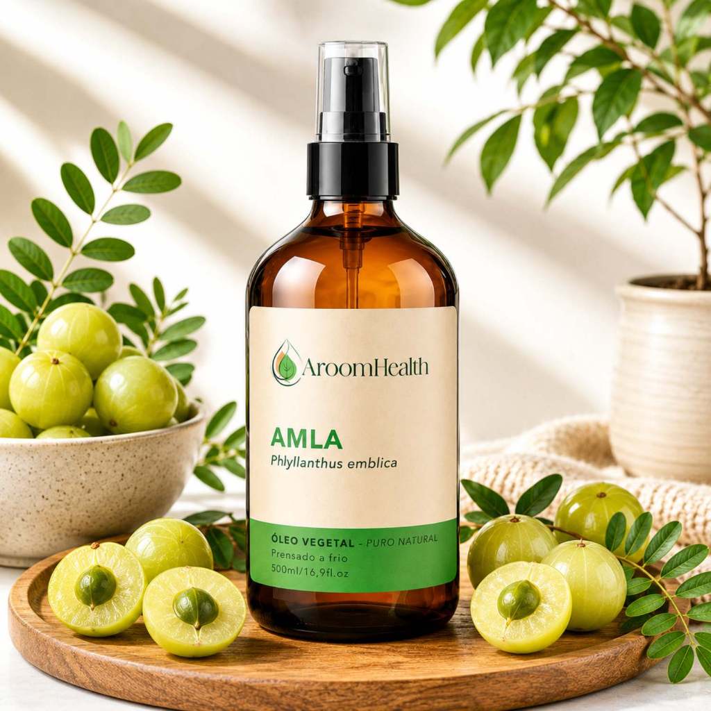 Óleo Vegetal puro natural de Amla 500 ml cabelo e pele