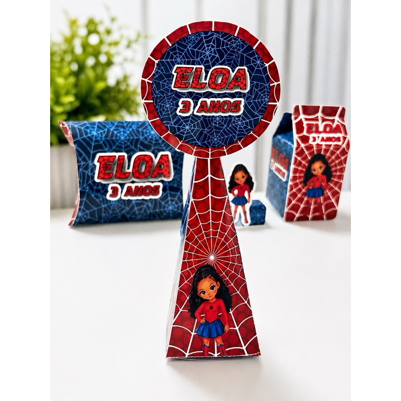 Caixa Pirâmide Personalizada | Qualquer Tema | Lembrancinha Festa Infantil | Nome e Idade