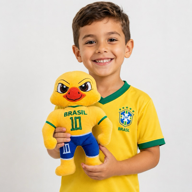 Canarinho Mascote Passarinho Copa Amarelo Pelúcia Seu Amiguinho Torcer Para Copa Colecionar