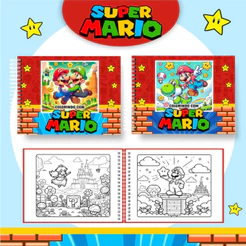 Livro de Colorir - SUPER MARIO BROS - Caderno de Pintura