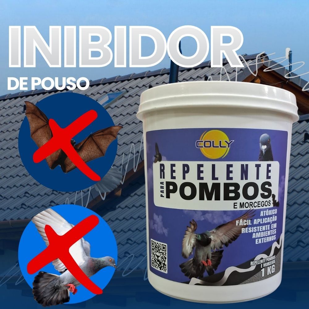 Repelente Anti Pouso 1Kg Colly – Barreira Física Contra Pombos e Morcegos