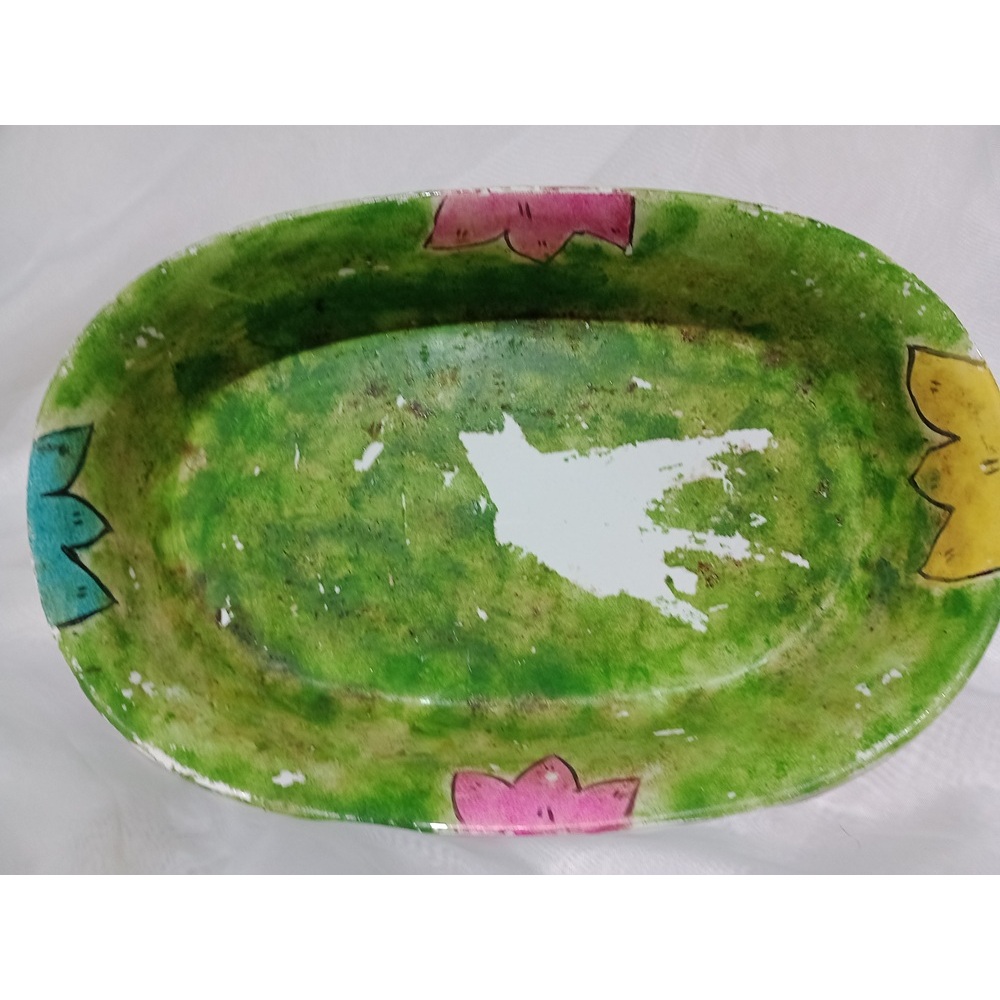 Travessa Porcelana Pozzani Antiga Pintado a Mão Prescisa de Reparos/Ler Descrição