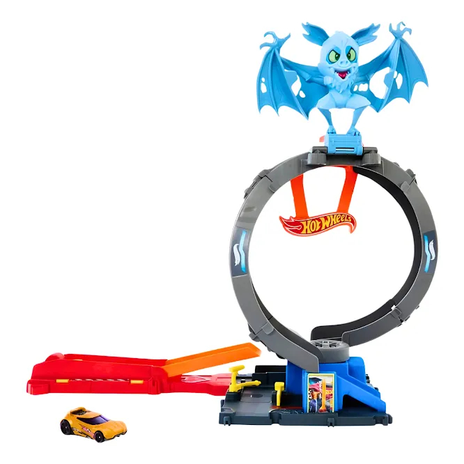 Pista Hot Wheels Bat Loop Attack Ataque De Loop De Morcego cobra campeão de pista rápida rei do looping lançador doceria